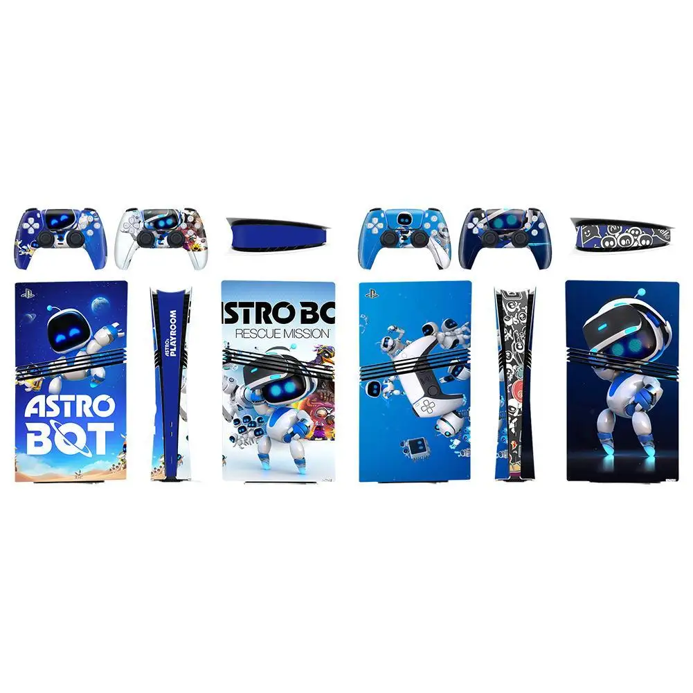 Astro Bot Host Handle Sticker For PS5 Pro Optical Drive/digital Version Universal Anti-scratch Dust-proof Can Repeatedly Pasted