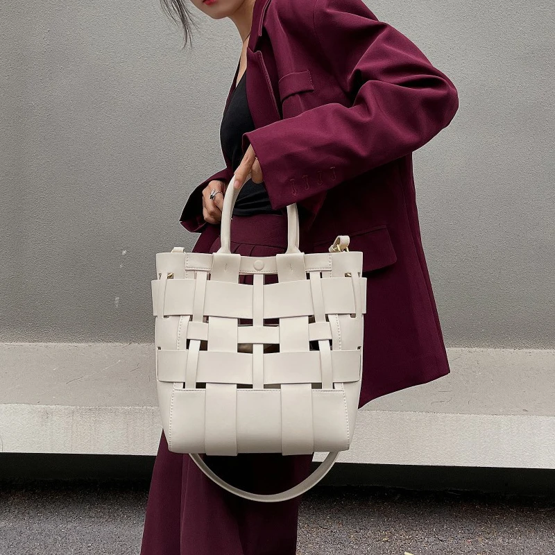 Close-up of leather grain and monogram detail