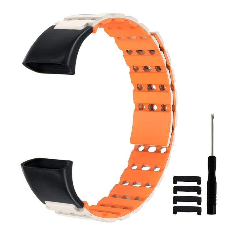 

For Lifesense 5S/Hr2/3/5 Air Hole Silicone Magnetic Watch Strap Quick Release Breathable Soft Sport Smartwatch Band Men Women