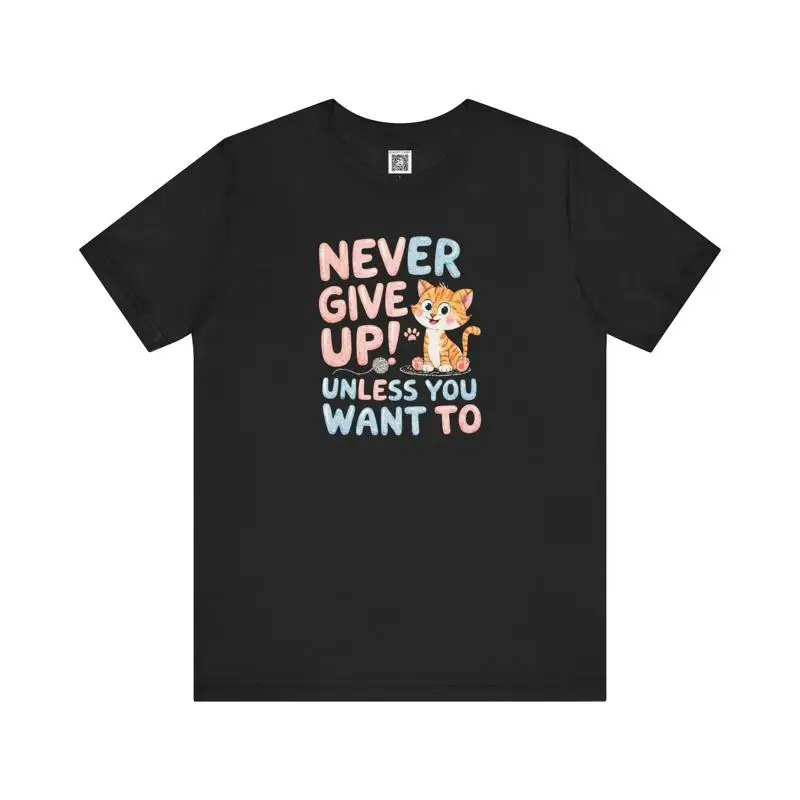 

Футболка Never Give Up Cat