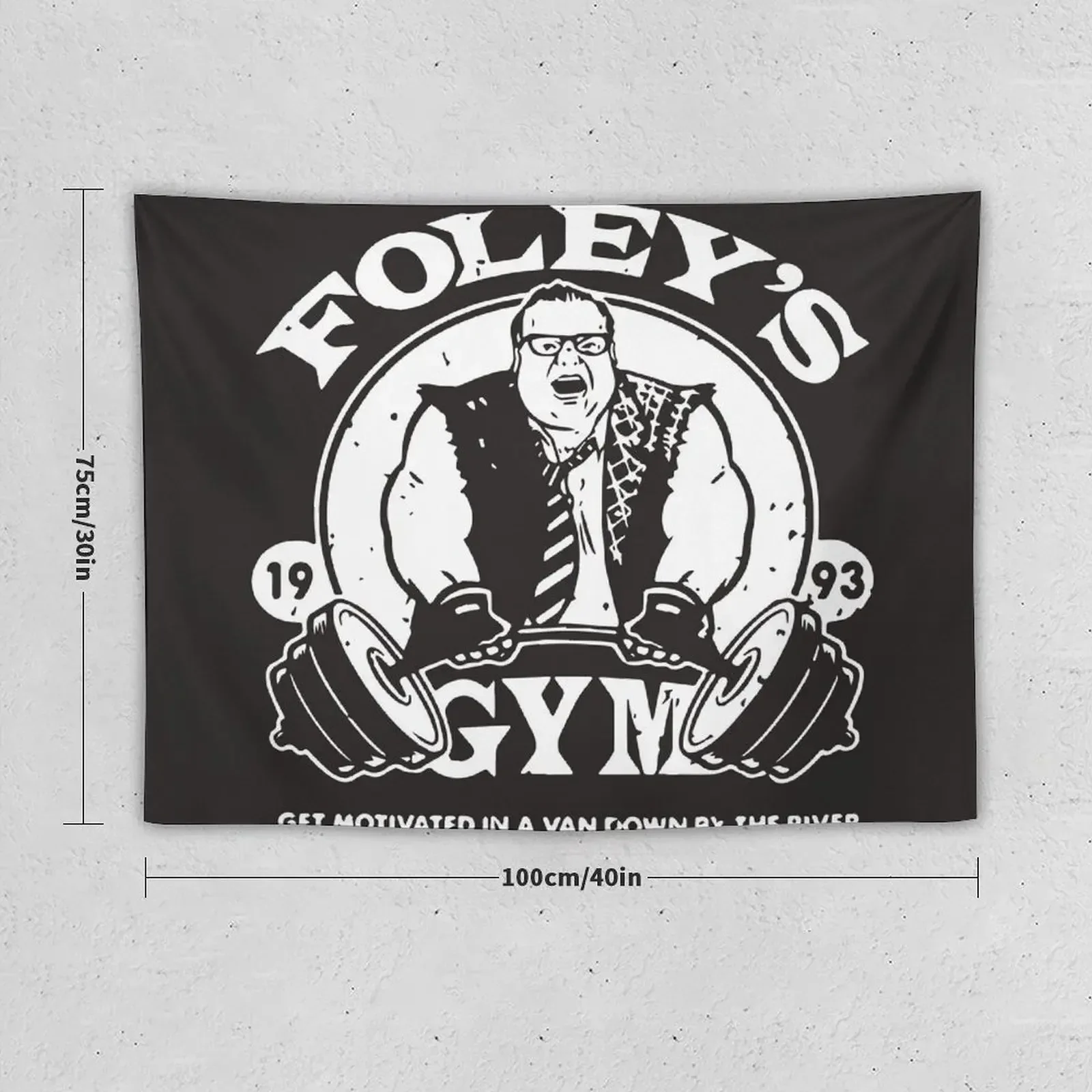 Chris Farley Matt Foley's Gym. Birthday party gifts. Officially licensed merch. Tapestry On The Wall Tapestry