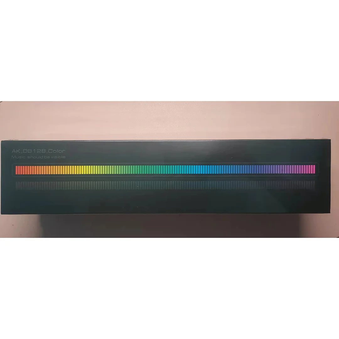 Nvarcher 128-Bit RGB car atmosphere music level light Stereo voice-controlled Spectrum Analyzer Visualizer for Desktop Audio