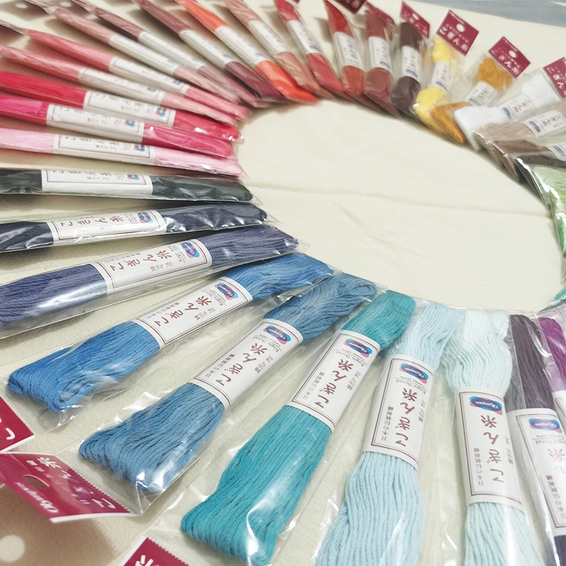 

Japan Imported Olympus Olympus Small Towel Embroidery Thread 18m/piece Handmade DIY Pure Cotton Cross Stitch Thread