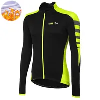 Rh+ Team Cycling Jersey Men Bike Winter Thermal Fleece Jacket Mtb Long Sleeve Warmer Tops Maillot Ropa 2025 Ciclismo Uniform