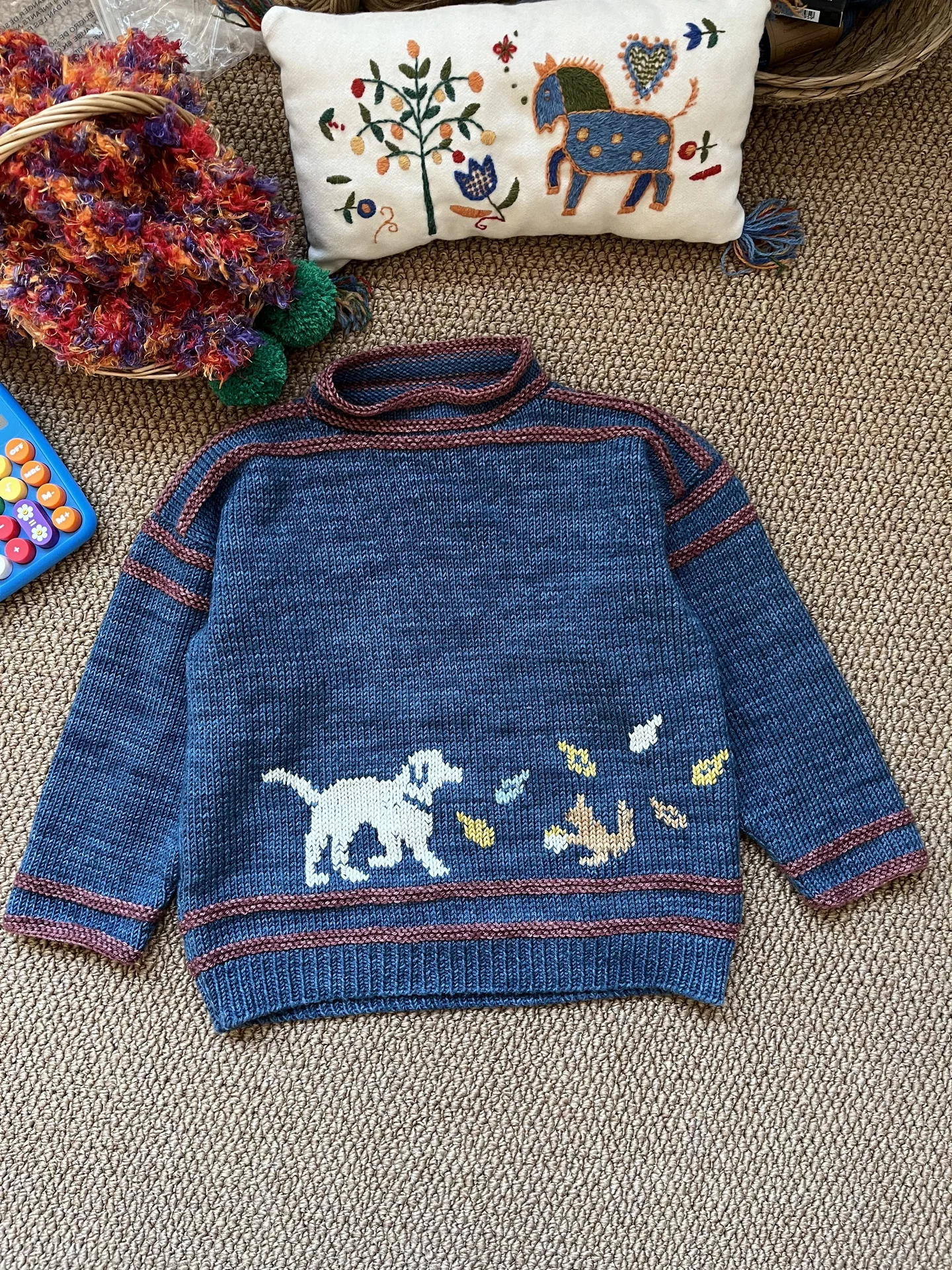 diy-編み物材料キット-犬用セーター用-オーバーヘッドビデオチュートリアル-糸針付き-ペット服アクセサリー