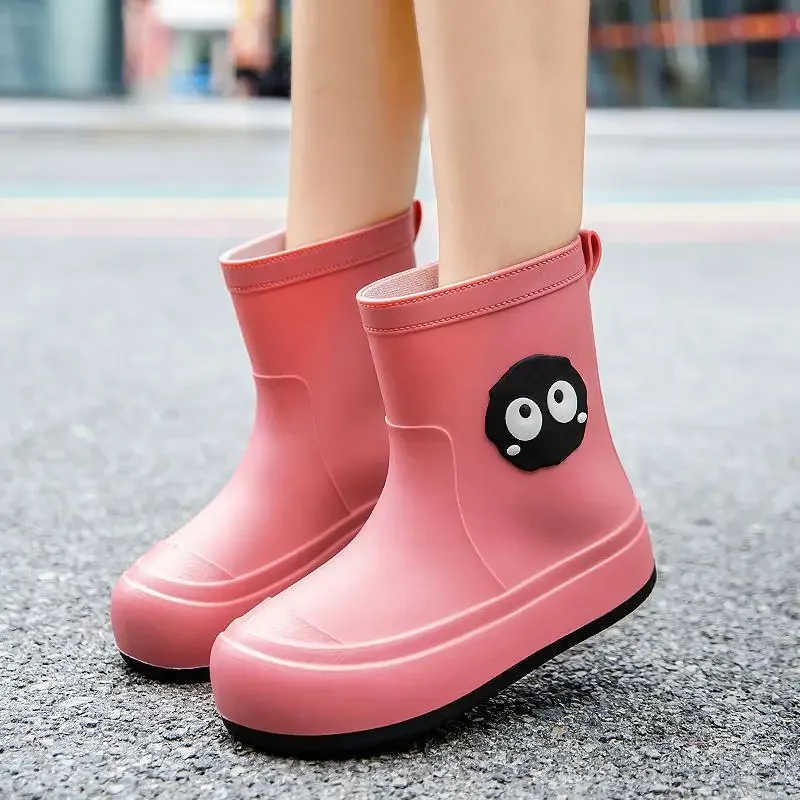 Rubber Boots Kitchen Shoes Rain  Women's Commuter Rubber High Rubber Fishing Non-Slip