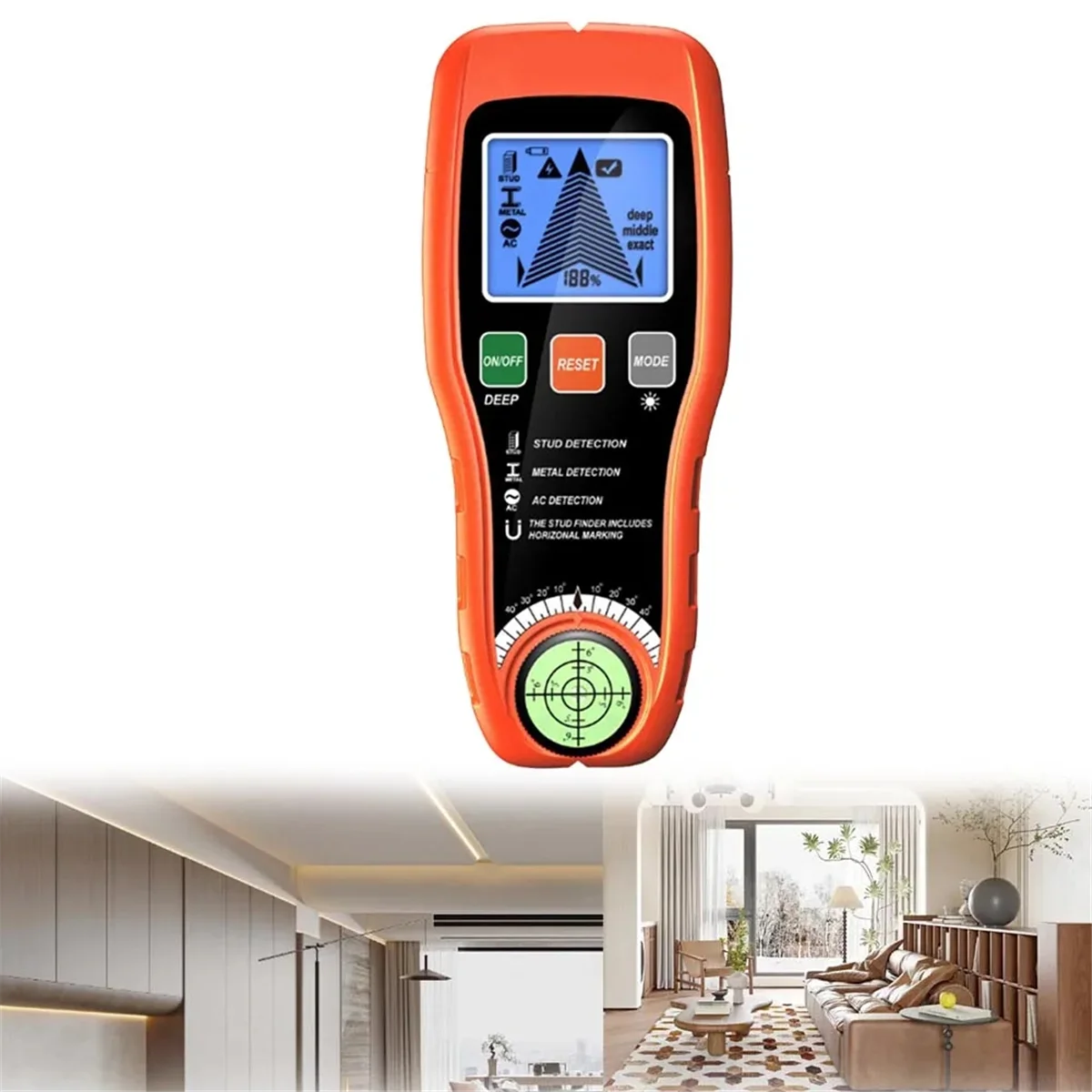 Детектор заданий по ремонту. Инструмент для улучшения дома. Точный инструмент для поиска шпилек. Точные считывания. Компактный размер.