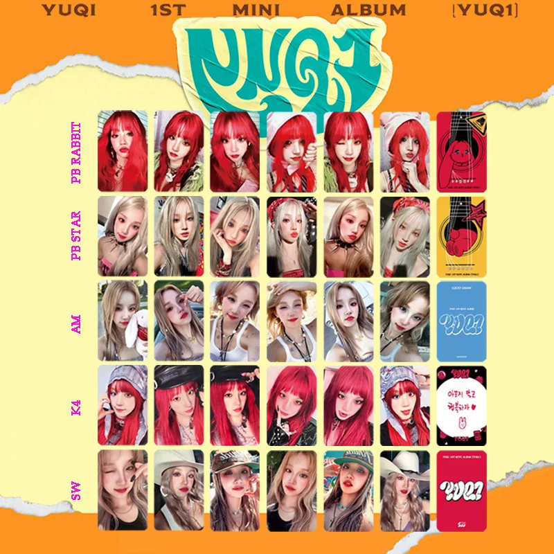 K-POP 6pcs/set (G)I-DLE Song Yuqi\'s new solo album 1st Mini “YUQ1” Girl\'s Gift Collector Card lomo card YUQI photo card postcard