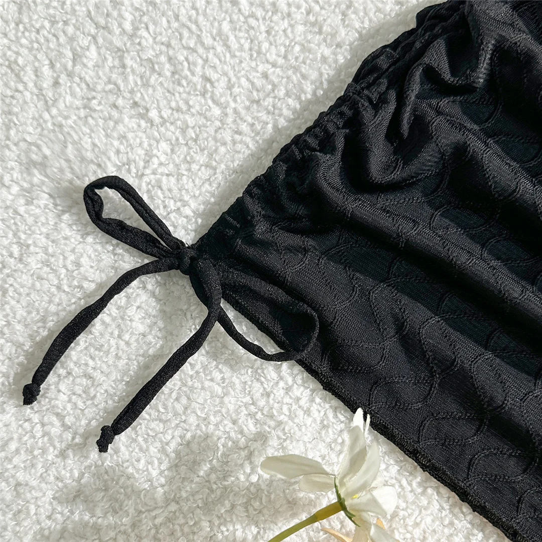 Mit Rock, Neckholder-Bikini, Damen-Badeanzug, dreiteiliges Bikini-Set, Damen-Badebekleidung, brasilianischer Badeanzug mit Polsterung, Badeanzug, Schwimmbekleidung V7071 – Detail 26