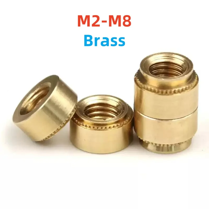 Brass Self-Clinching Nut Press Insert Rivet Nut M2 M2.5 M3 M4 M5 M6 M8 Plug Nut Machine Tool Fasteners