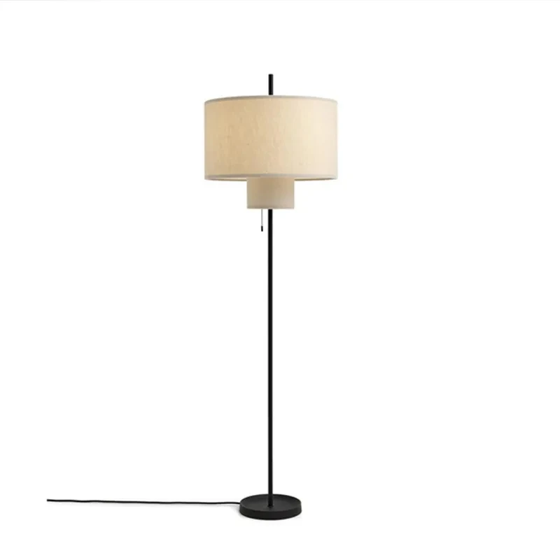 estilo japones minimalista candeeiros de mesa sala chinesa quarto estudo escritorio sofa canto da parede tecido vertical lampada de piso led 01