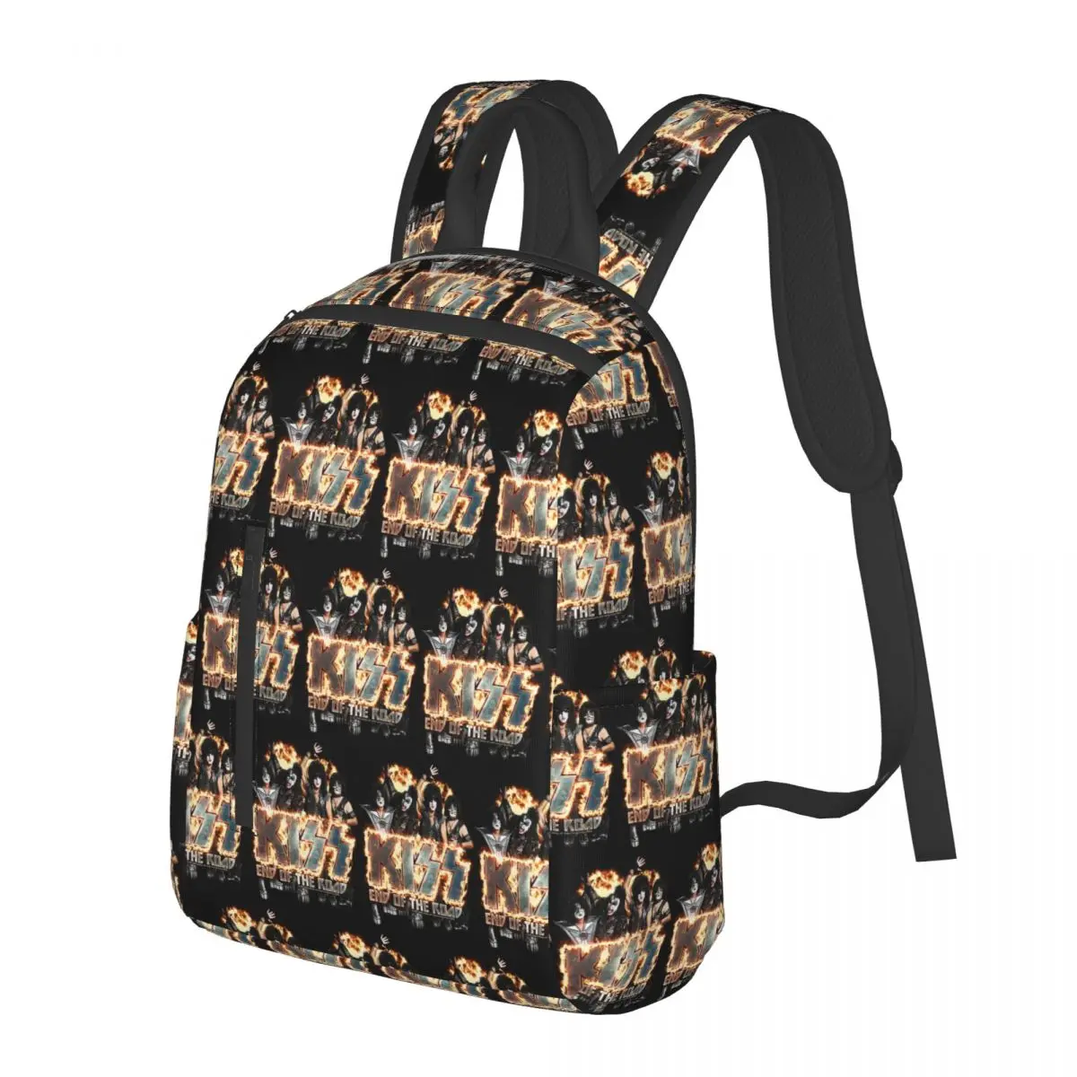 

Kiss Rock Band Retor Student Backpack School Bag Hiking Travel Daypack for Boys Girls Fashion Bookbag Shoulder Bags