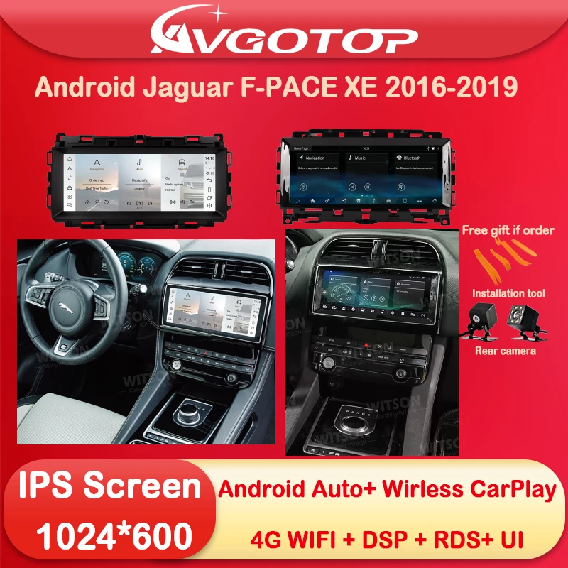 10.25 \'\'ekran dla jaguara F-PACE XE 2016 2017 2018 2019 z Harmon Kardon Android odtwarzacz multimedialny Carplay DSP