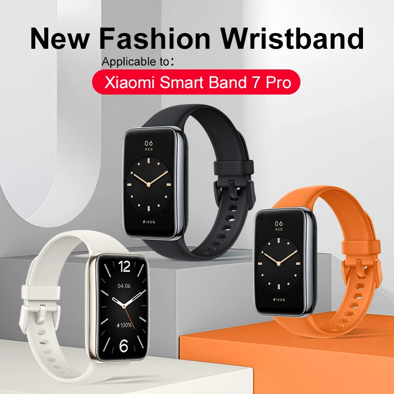 Correa de reloj de silicona para Xiaomi Band 7pro, correa de reloj suave simple