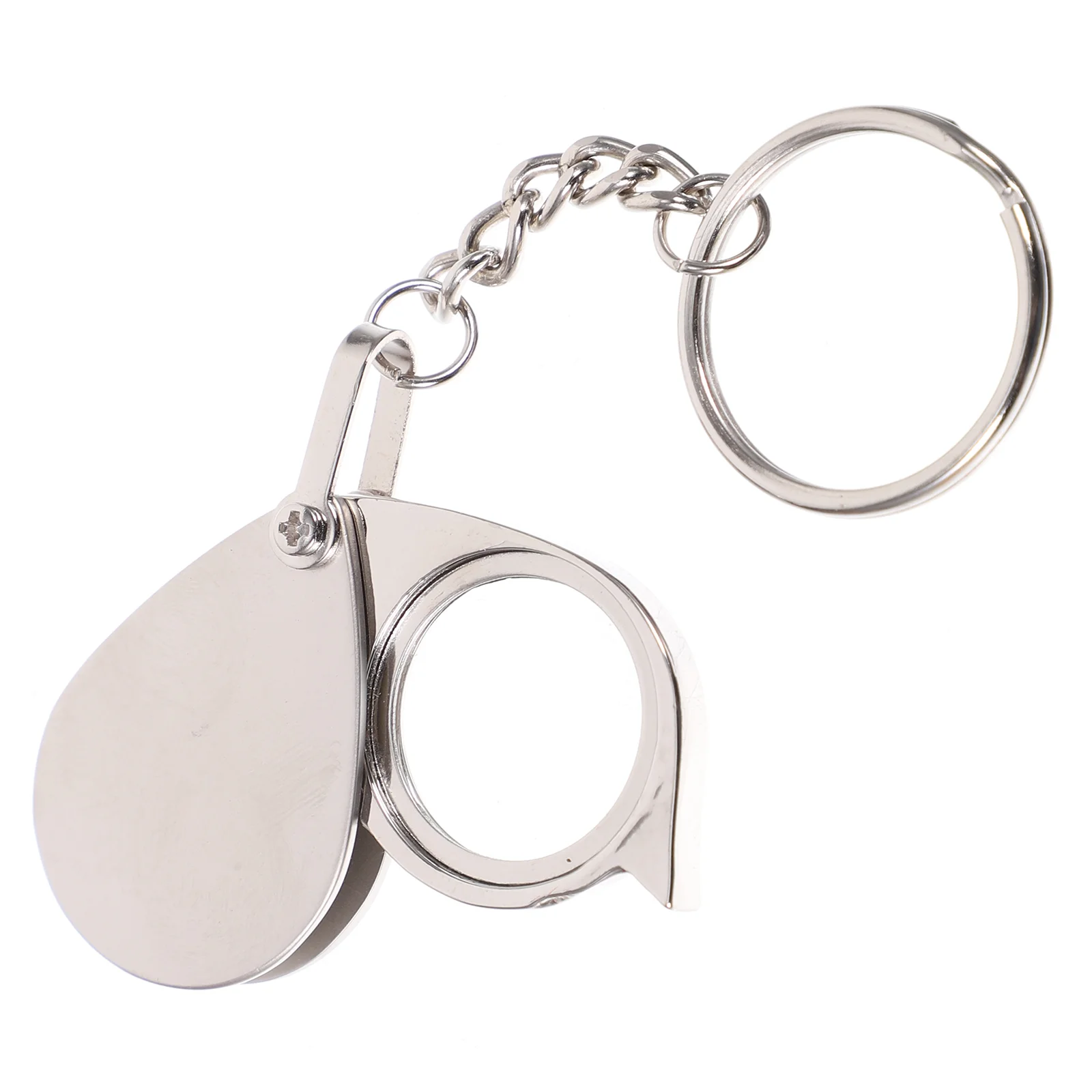 

Mixed Color Keychain Mini Keyrings Foldable Magnifier Necklace High-definition Creative Design