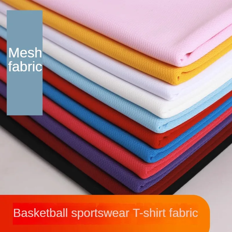 75D Mesh Fabric By The Meter for Sewing T-shirt Clothing Jersey Tracksuit Comfortable Soft Breathable Cloth White Black Blue