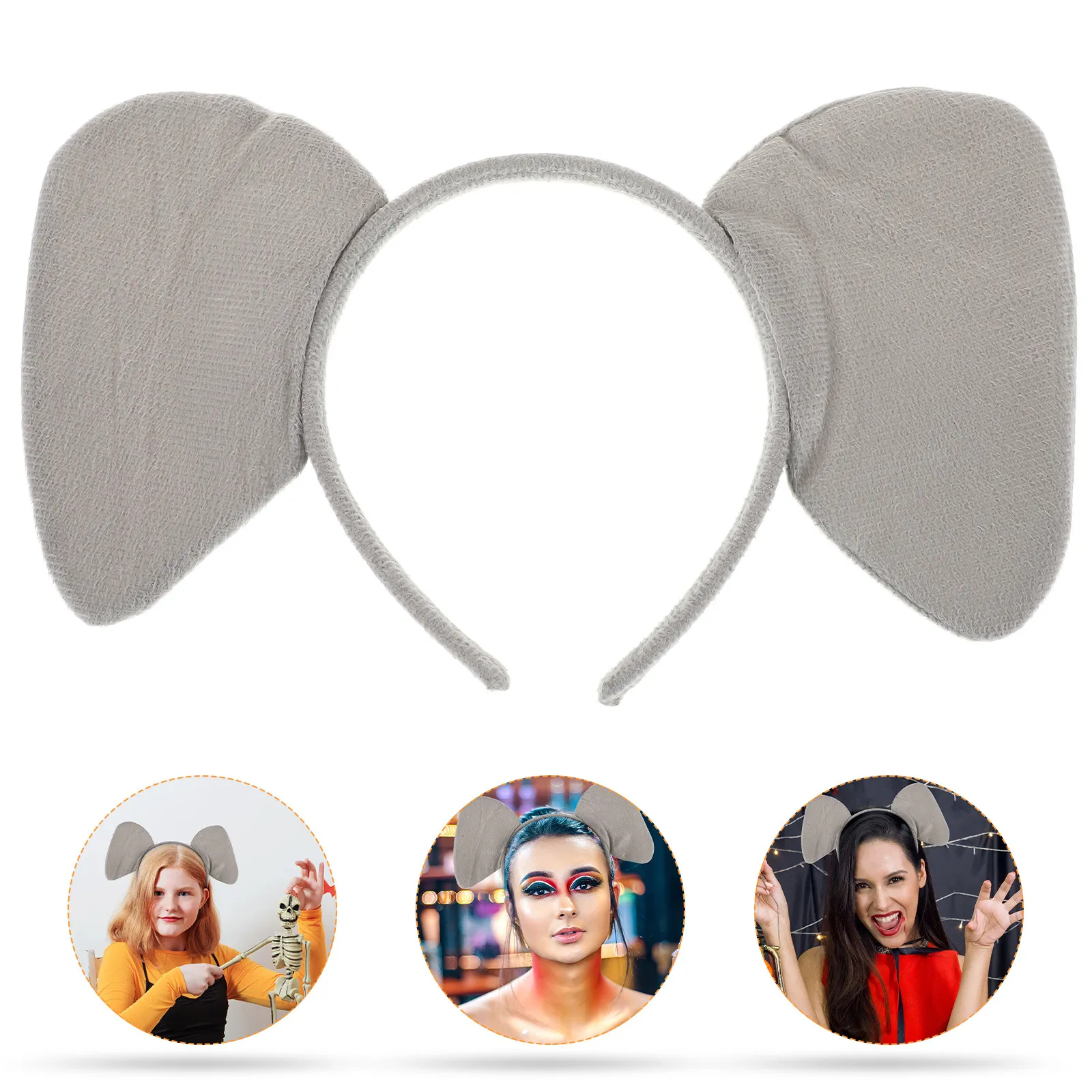 

Animal Ears Headband Elephant Style Soft Comfortable Headband for Women Teens Festival Cosplay Masquerade Holiday Hair Accessory