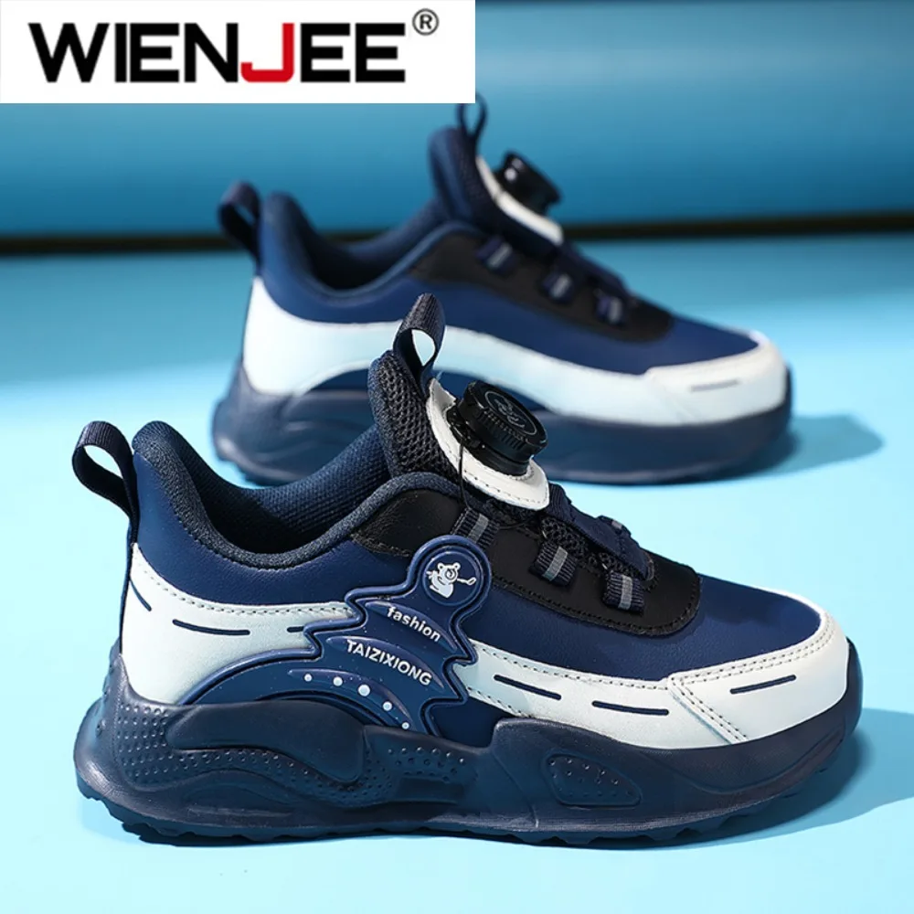 الأولاد المضادة للانزلاق مقاوم للماء الجلود احذية الجري الرياضة في الهواء الطلق أحذية مشي الراحة الاطفال أحذية رياضية لخريف شتاء 5-16 سنة #2