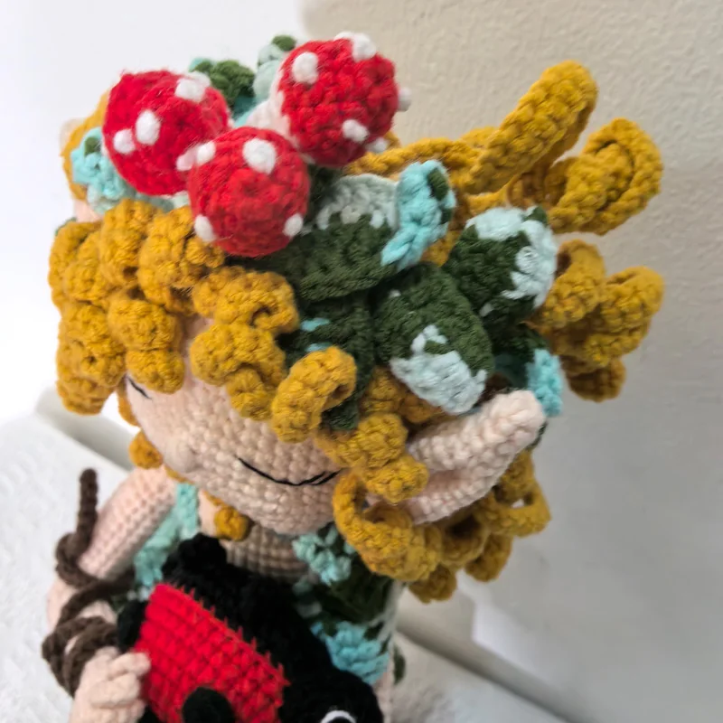 Crochet Dolls Anime Doll Elf Ladybug Birthday Gifts Home Deco Finshed Dolls