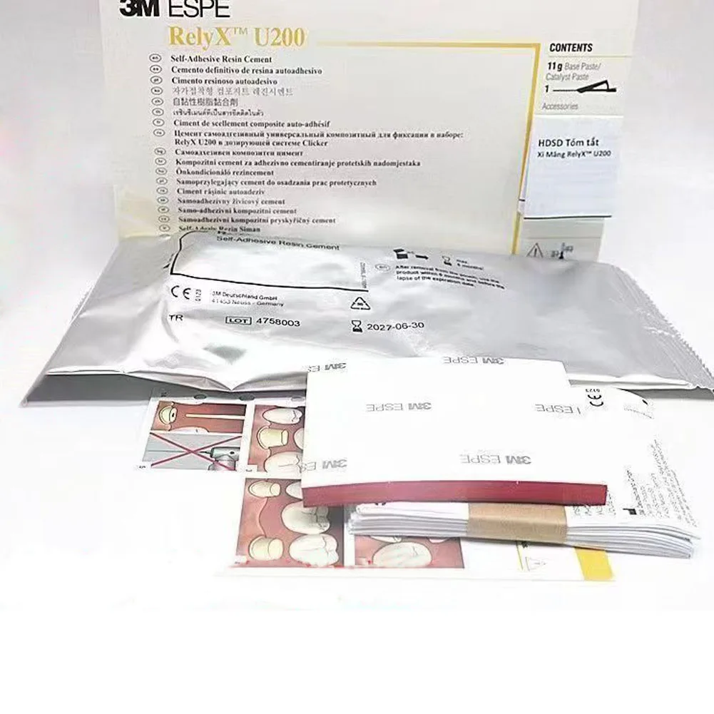 

3M Relyx U200 Resin Cement 8.5/11g Dental Dual Curing Self Adhesive Paste RelyX Unicem 2 Metal Ceramic Restoration Bonding Agent