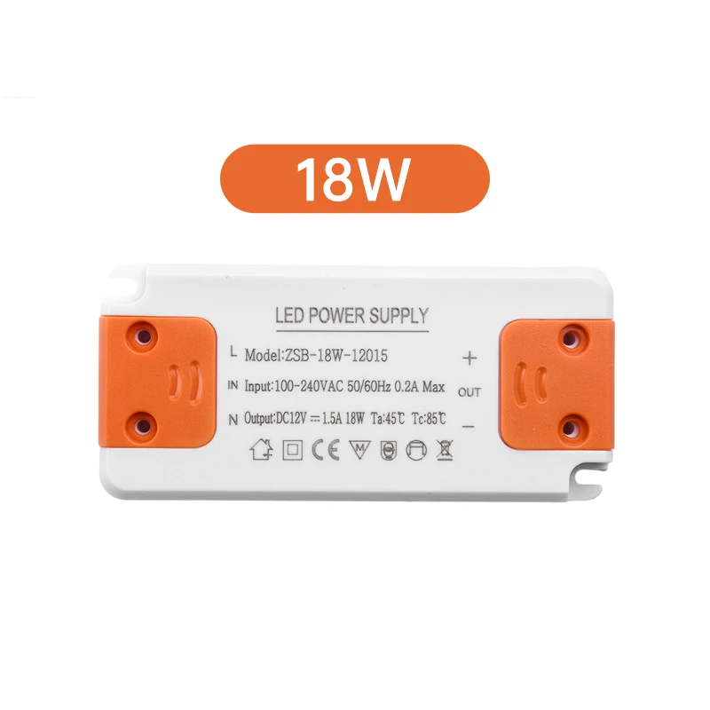 LED Driver Power Supply 12W 18W 24W 36W AC 110V 220V 12V 1A -3A  Power Supply Control Lighting Transformers For LED Light Strip