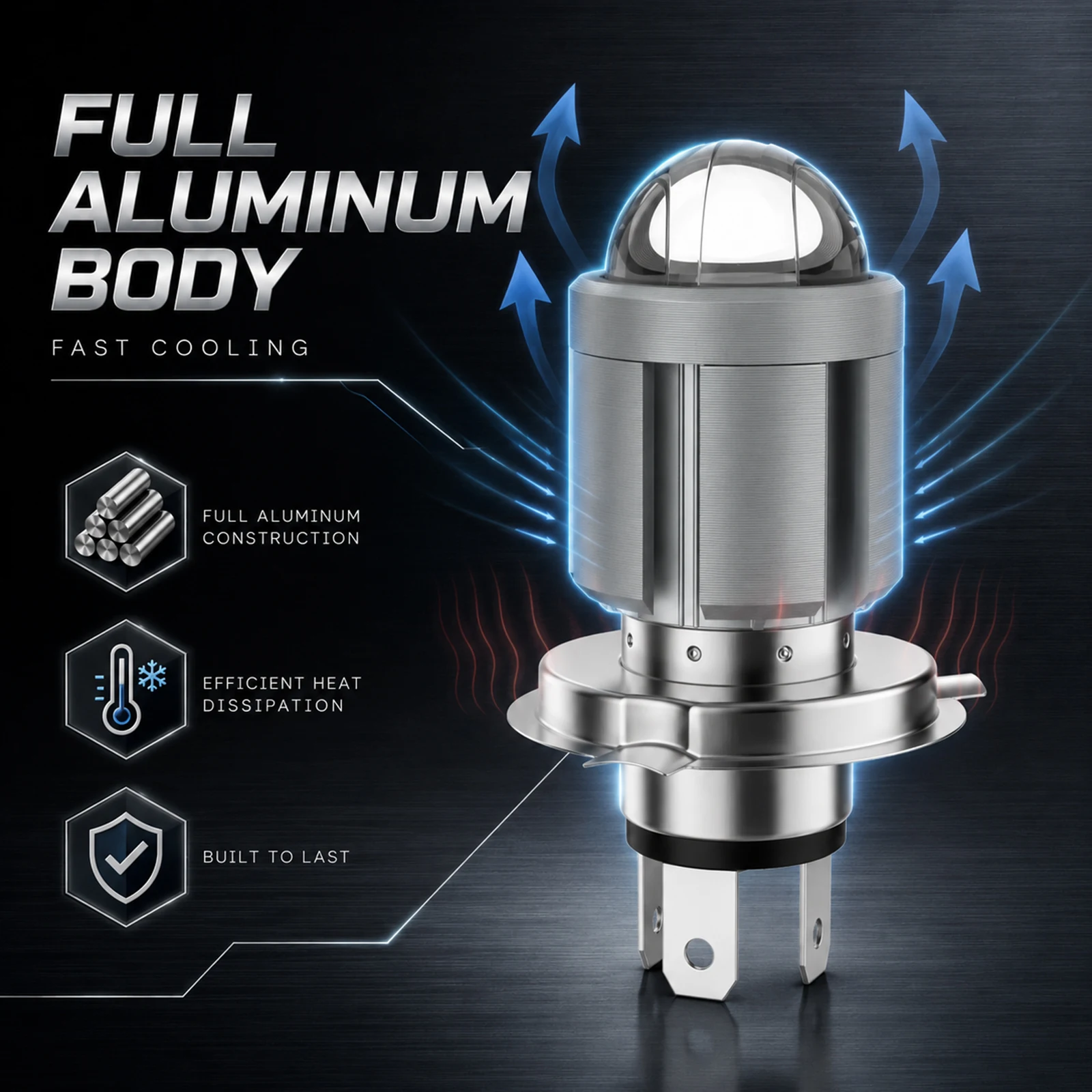 Lampadina LED per fari H4/9003 - Universal Motorcycle Led Headlight Projector recensione e prezzo