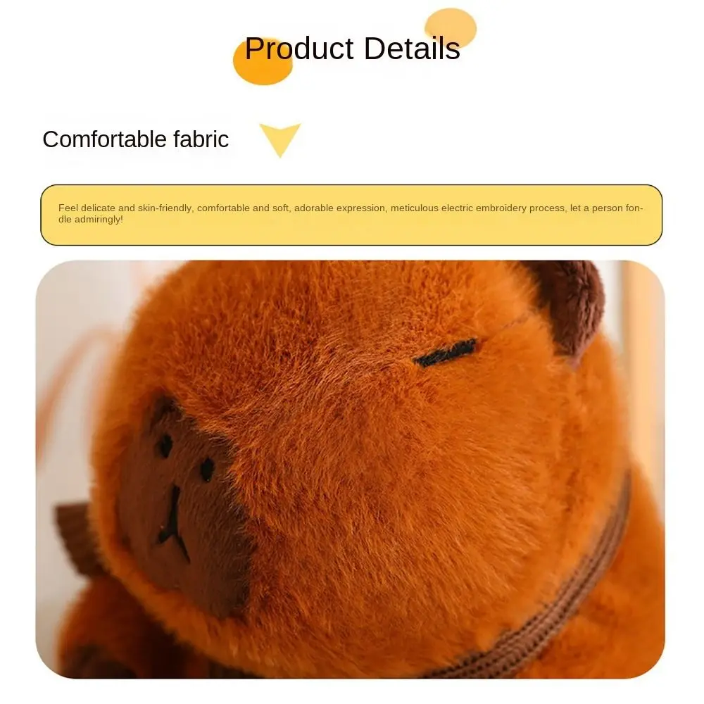 Peluche Kawaii Capybara PP en coton doux et moelleux, décoration de la maison, mignon, animaux en peluche, petite amie