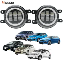 Led Fog Lamp Assembly for Toyota Auris E150 E180 2006-2019 White Angel Eye DRL Yellow Turn Signal Light Fog Drving Lights Lens