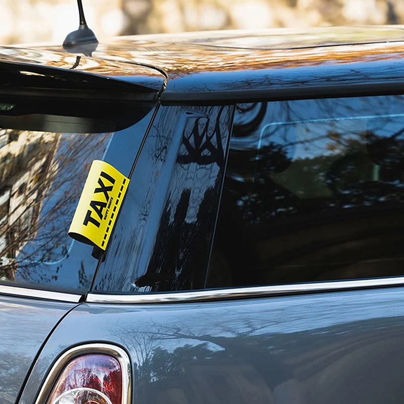 ملصق سيارة أجرة مزيف من الفينيل ، أصفر ، خارجي ، ملصق سيارة ، دراجة ، ضبط دراجة نارية ، نافذة ، زجاج أمامي ، زخرفة مركبة ، سحر