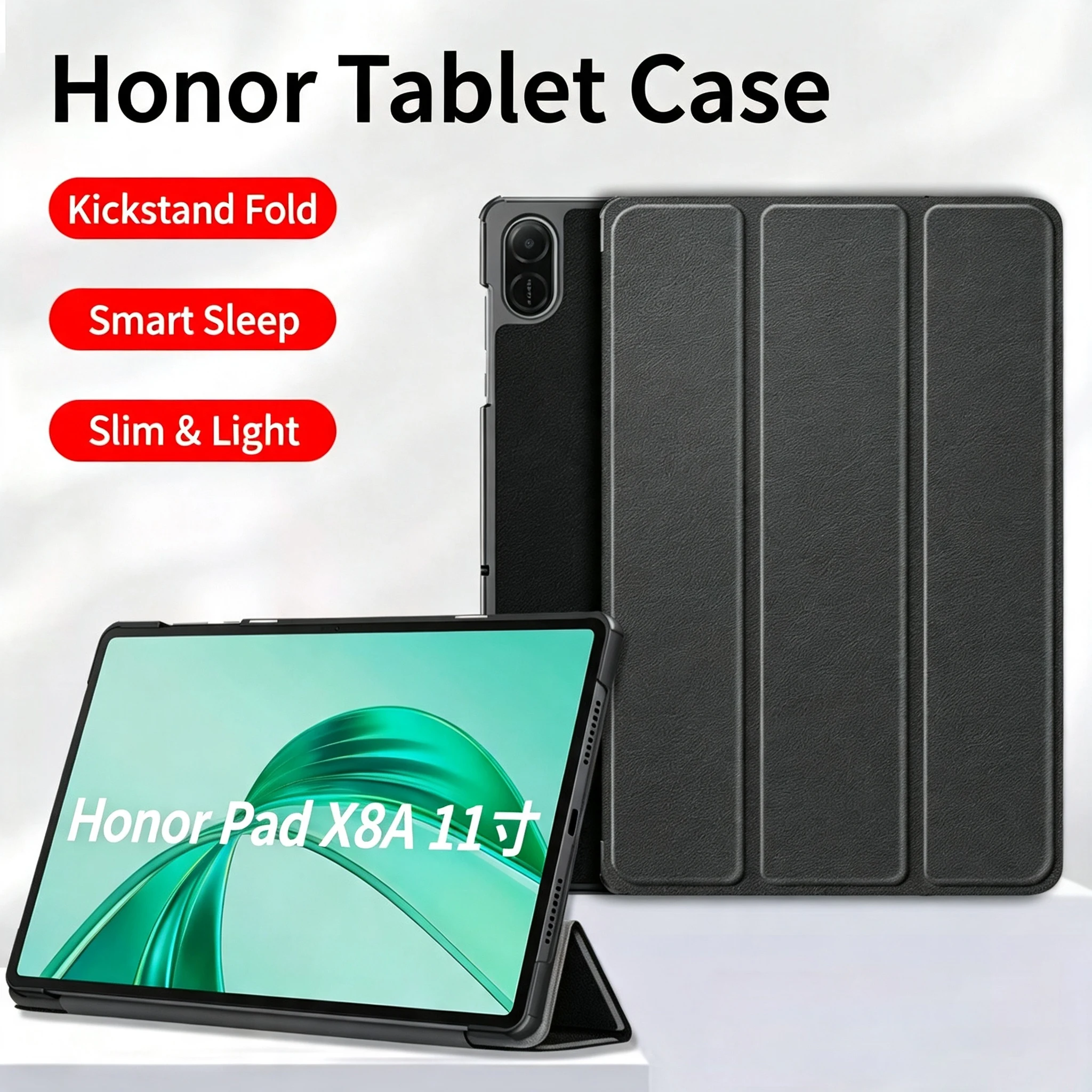 Tablet Case For Honor Pad X8a 11inch Protective Cover PU Leather Material Shockproof Kickstand Function