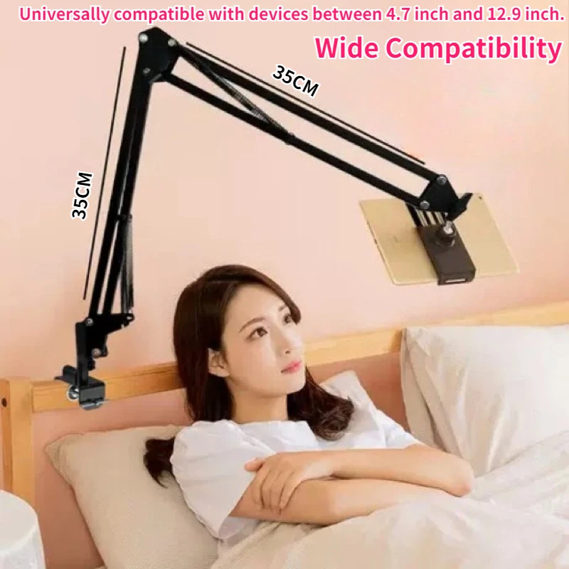 360 Adjustable Long Arm Bed Tablet Bracket Holder Stand Support Mount for 4 To 13 Inch IPad Smartphone Bed Desktop Lazy Holder