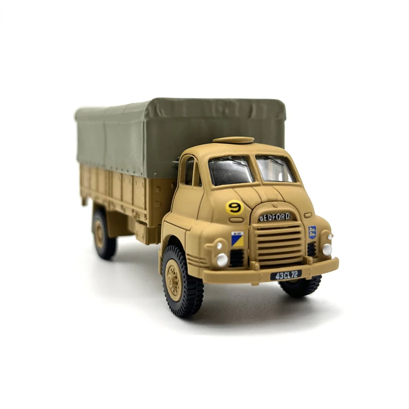 1:76 Scale Diecast Alloy Bedford RL Military Transport Truck Model Classic Adult Toy Collection Gift Souvenir Static Display