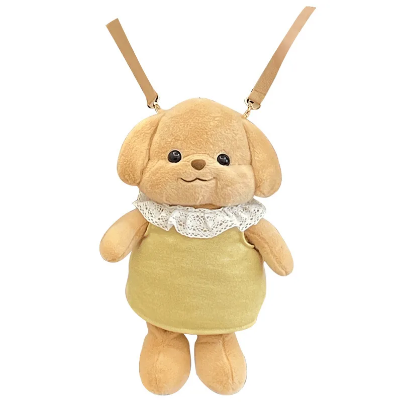 Action figure anime toys Super Cute Sylvanian Poodle Plush Backpack Yellow Puppy Super Cute Plush Toy Gifts For Girlfriend