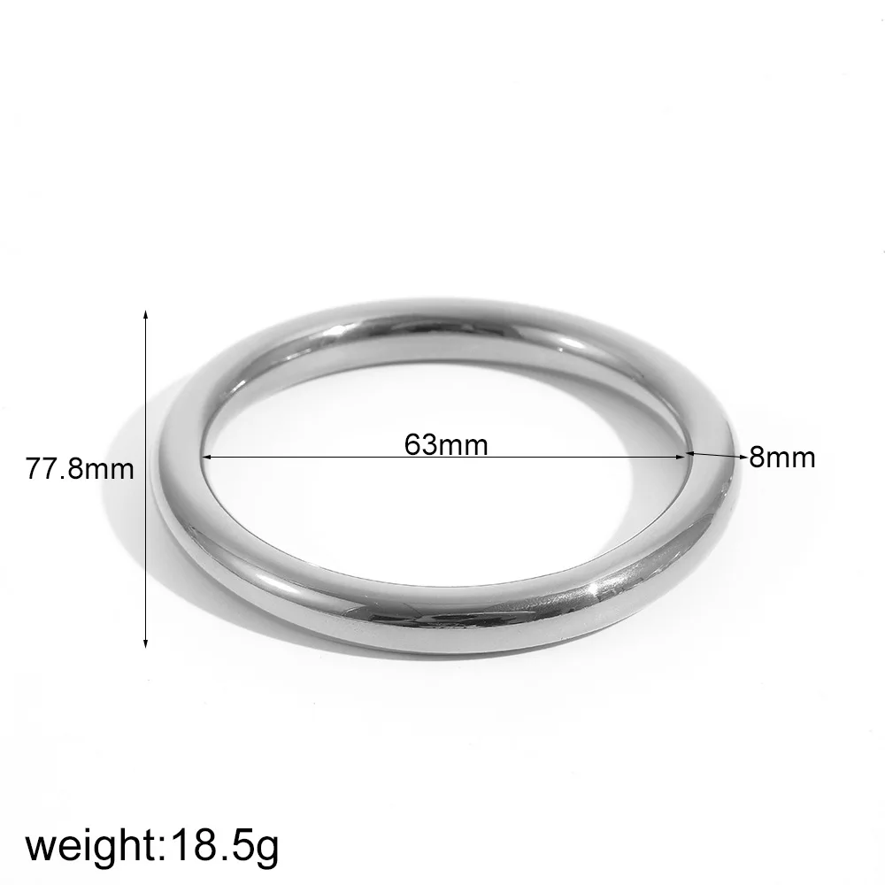 Ins 18K Gold Plated Stainless Steel Round Hallow Bangle Bracelet For Women Summer Jewelry Gift Waterproof Hypoallergenic