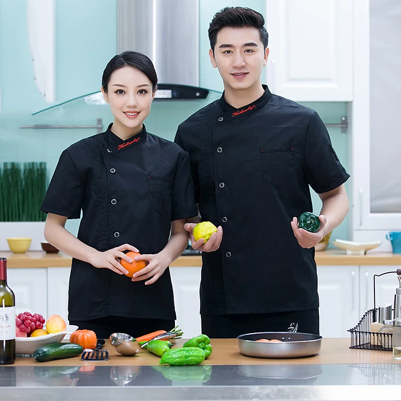 ห้องครัวเสื้อผ้าโรงแรมเครื่องแบบสำหรับ Wome Catering ผู้ชายแจ็คเก็ต Chef เบเกอรี่ Cook ทำอาหารหมวก Cafe Bar Waiter ผ้ากันเปื้อน