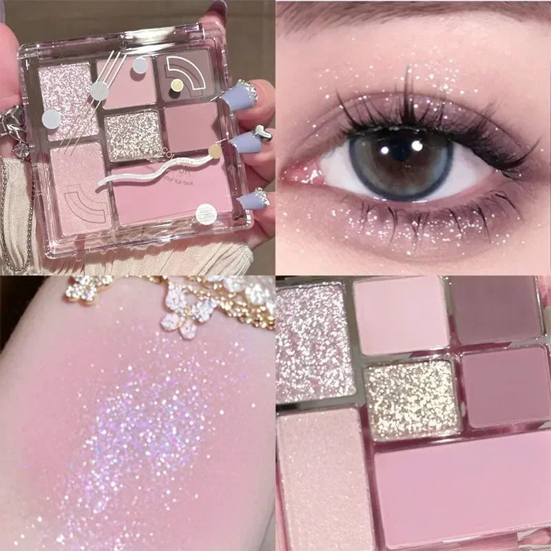 Eye Shadow Palette Purple Glitter Pearly Eyeshadow Shiny Eyes Shadow Charming Eye Makeup Durable Gadgets Shadows Cosmetics