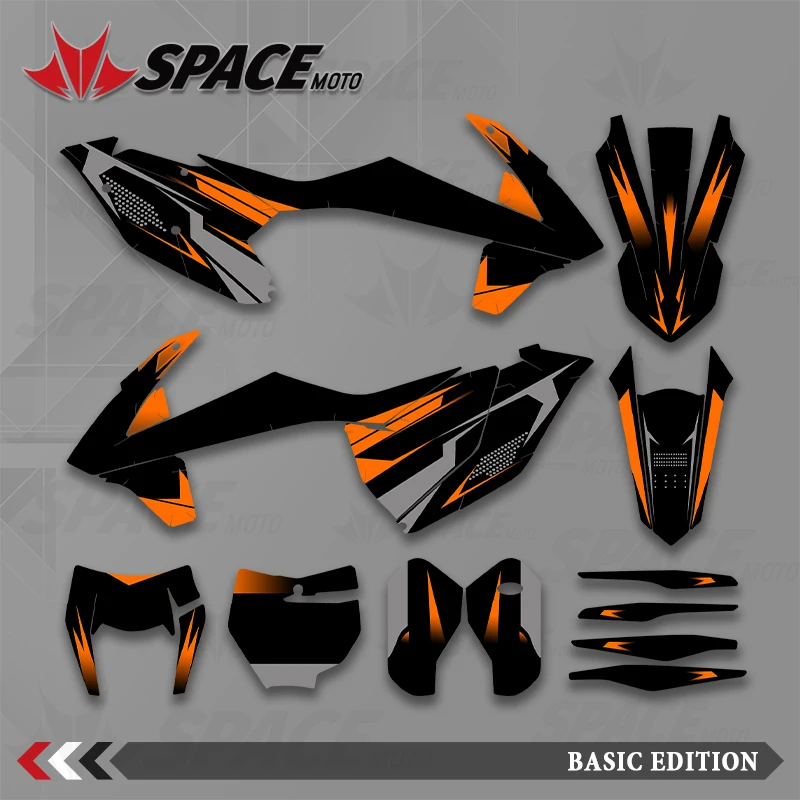 

SPACE MOTO графический фон наклейки наклейки мотоцикл для KTM 16-18SXF 17-19EXC