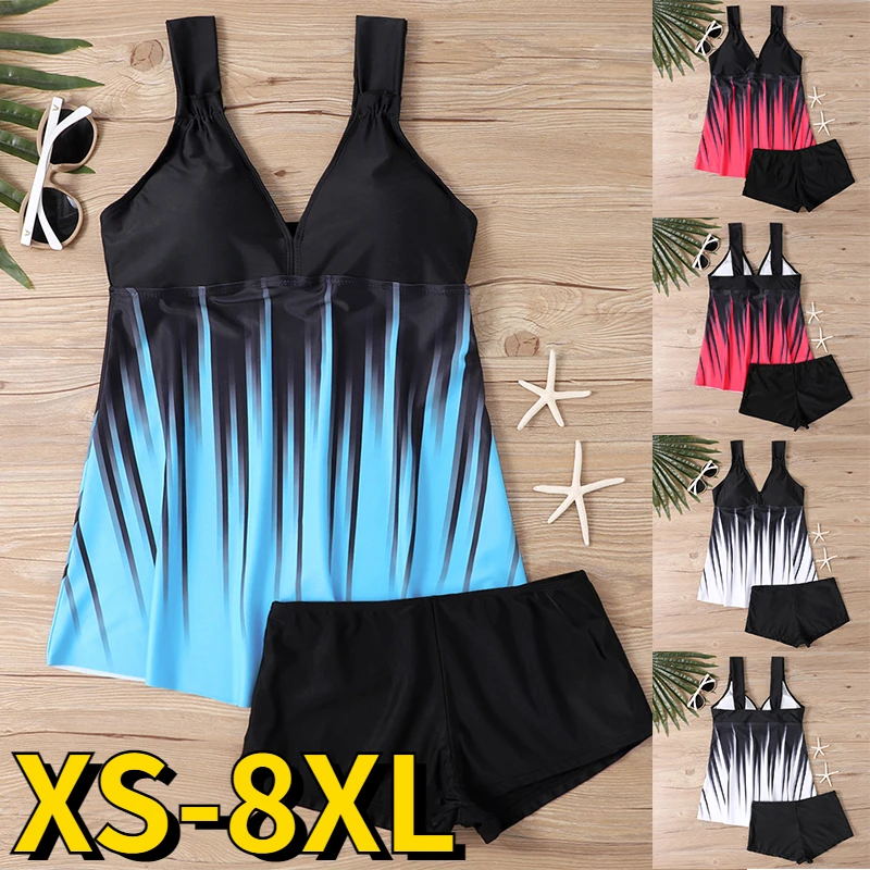 

High Waisted Bikini Fashion Tankini Sets Sexy 3D Printing Swimsuit Swimwear Women Sexy Beach Bathing Suit Two Piece Tankini