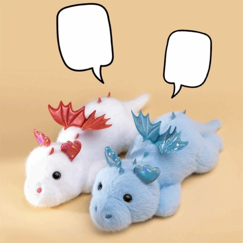 Muñecas de dragón volador de Material suave, tela de felpa, diseño Kawaii, juguetes de peluche de dinosaurio, muñeca divertida de 28cm