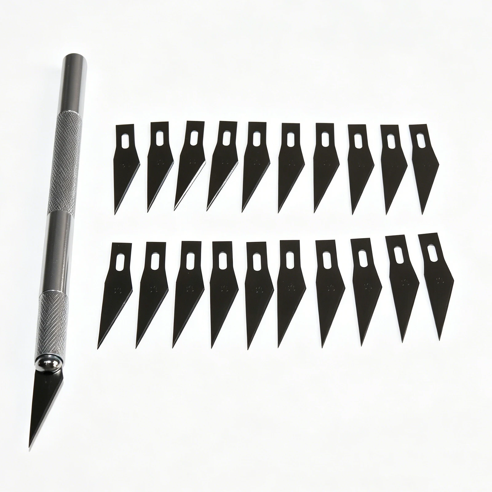 Engraving Non-Slip Metal Knife Kit + 20/5pcs #11 Blades Cutter Craft Knives for Mobile Phone PCB Repair Hand Tools view 5