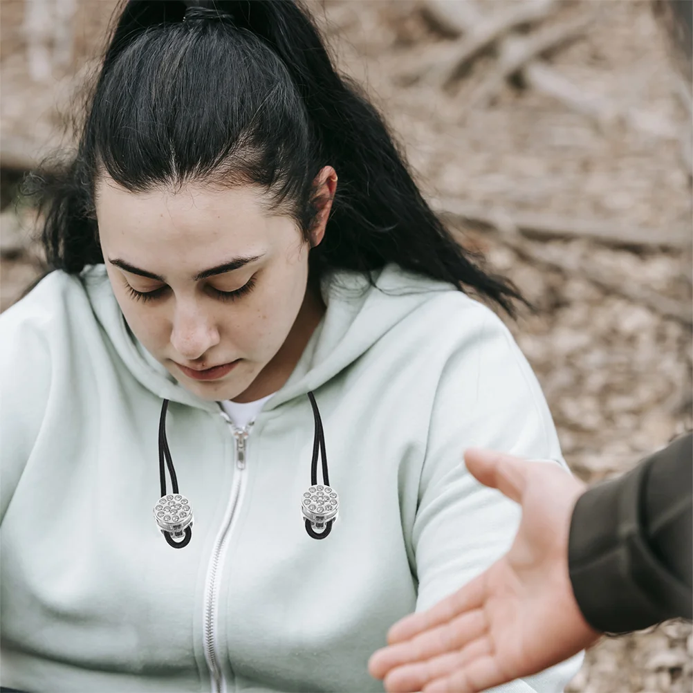 12 Pcs Pig Nose Button Cord Locks Black Spring Toggle Non-slip End Drawstring Hoodie Metal Clip for Drawstrings Stopper