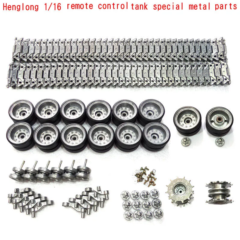 DIY refitting parts Henglong HL3839 1/16 RC tank upgrade parts metal wheels huba set Metal track and gear