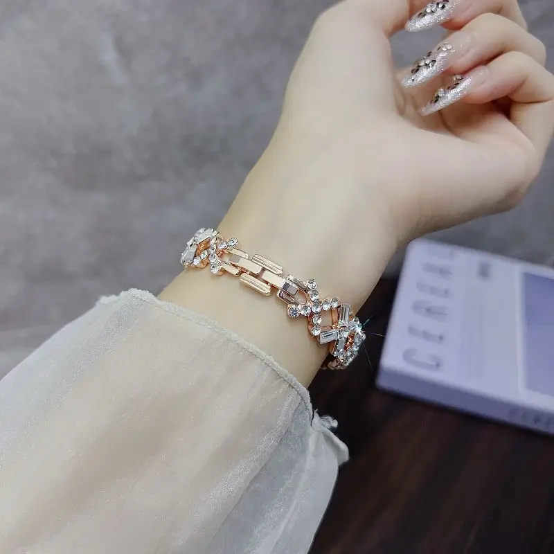Bling Metal Watch Bands for Xiaomi Mi Band 10 9 8 Wristband Diamond Jewellery Women Dressy Strap Bracelet for Mi Band 8 9Pro
