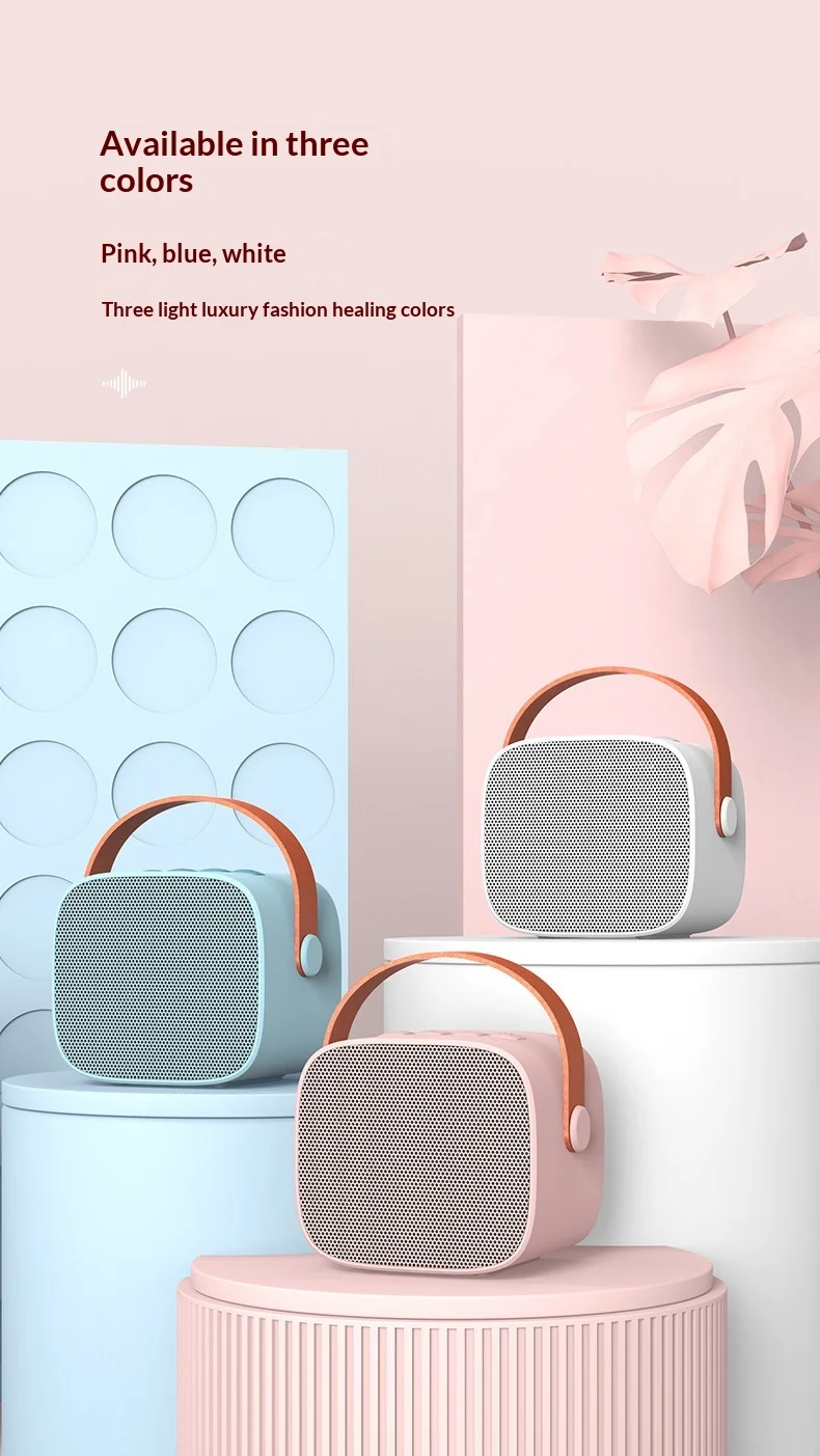 LeBo Wireless Bluetooth Speaker with 2 Microphone Karaoke Machine Home Portable Mini Audio Outdoor Karaoke Integrated Audio