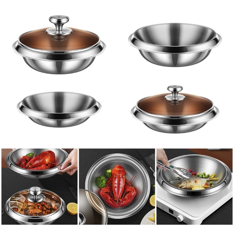 

304Stainless Steel Plates Picnics Camping Plates Party Dishware Set Metal Dish Set For Kitchens and Dining Tables