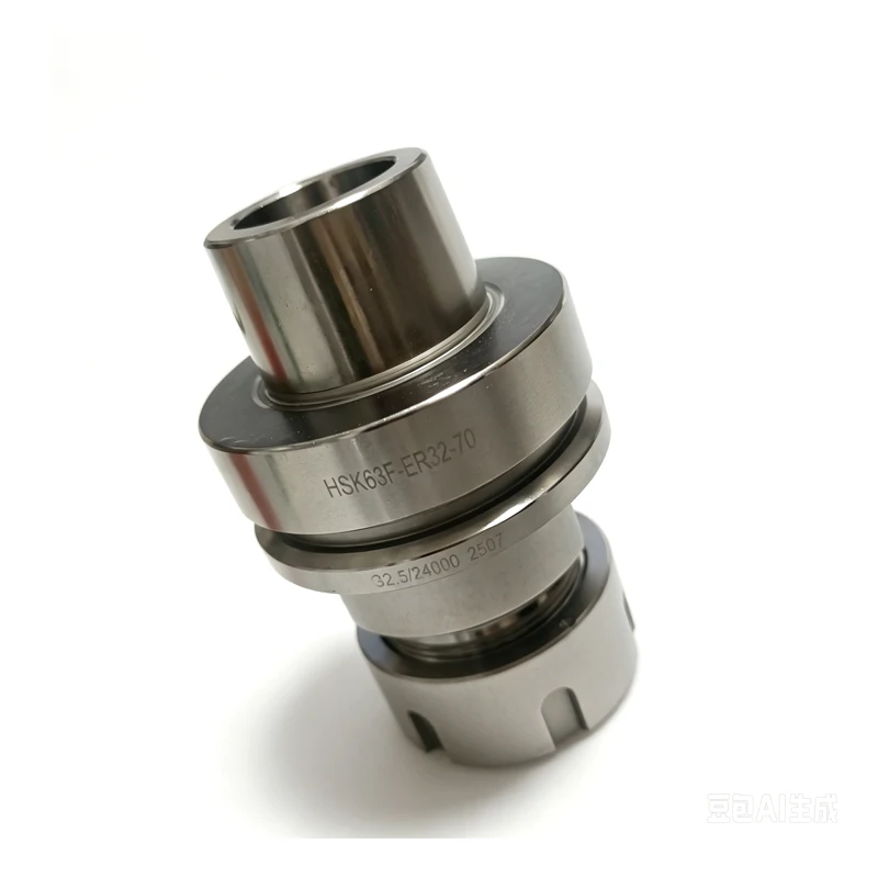 HSK63F-ER32-70 Coated Tool Holder, Dynamic Balanced High Speed Tool Shank for CNC Lathe & CNC Router, Free Collet Chuck Included
