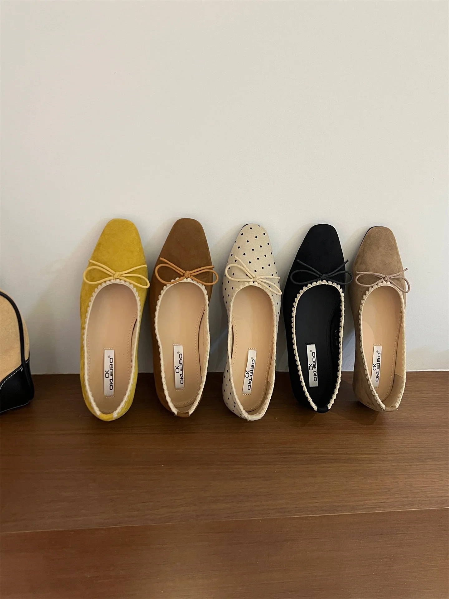 レトロ和風フラットシューズ-レディースシューズ-2025年春秋新作-スカートに合う-優しい雰囲気のイブニングバレエシューズ