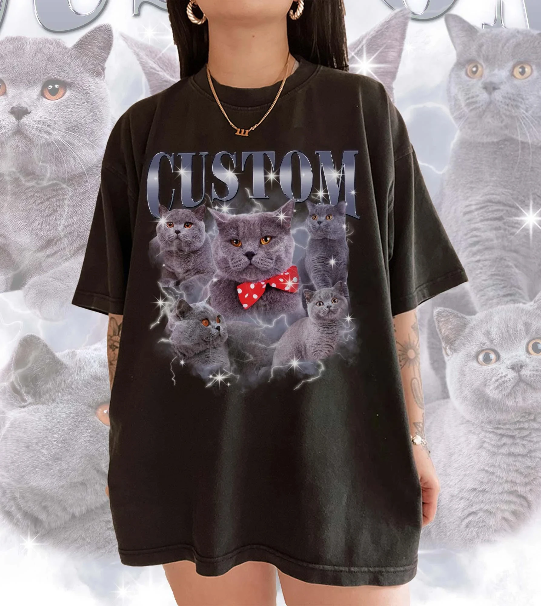 Retro Custom Bootleg Rap Tee Custom Cat Bootleg Shirt Custom Cat Shirt Personalized Cat Bootleg Shirt Custom Cat's Version