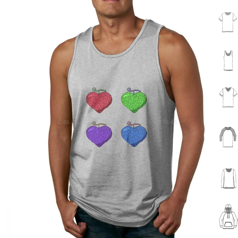 

Упаковка из 4-х Ope Ope No Mi Tank Tops Print Cotton Devil Fruit Ope Ope No Mi Law Devil Fruit Pack Pack Devil Fruit Pack Ope