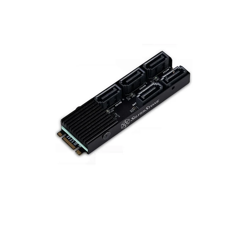 Imagem -02 - Cartão de Expansão Portas Sata Gen3 6gbps Não-raid M.2 Pcie Nvme 6g Jmb585 Sst-ecs07